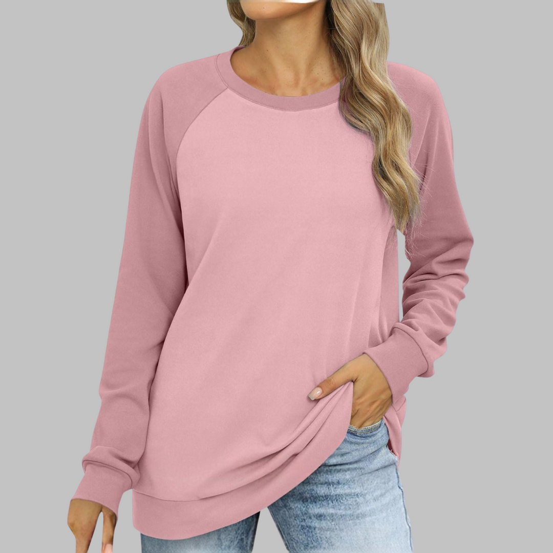Lhantel | Sudadera Casual de Cuello Redondo y Manga Larga