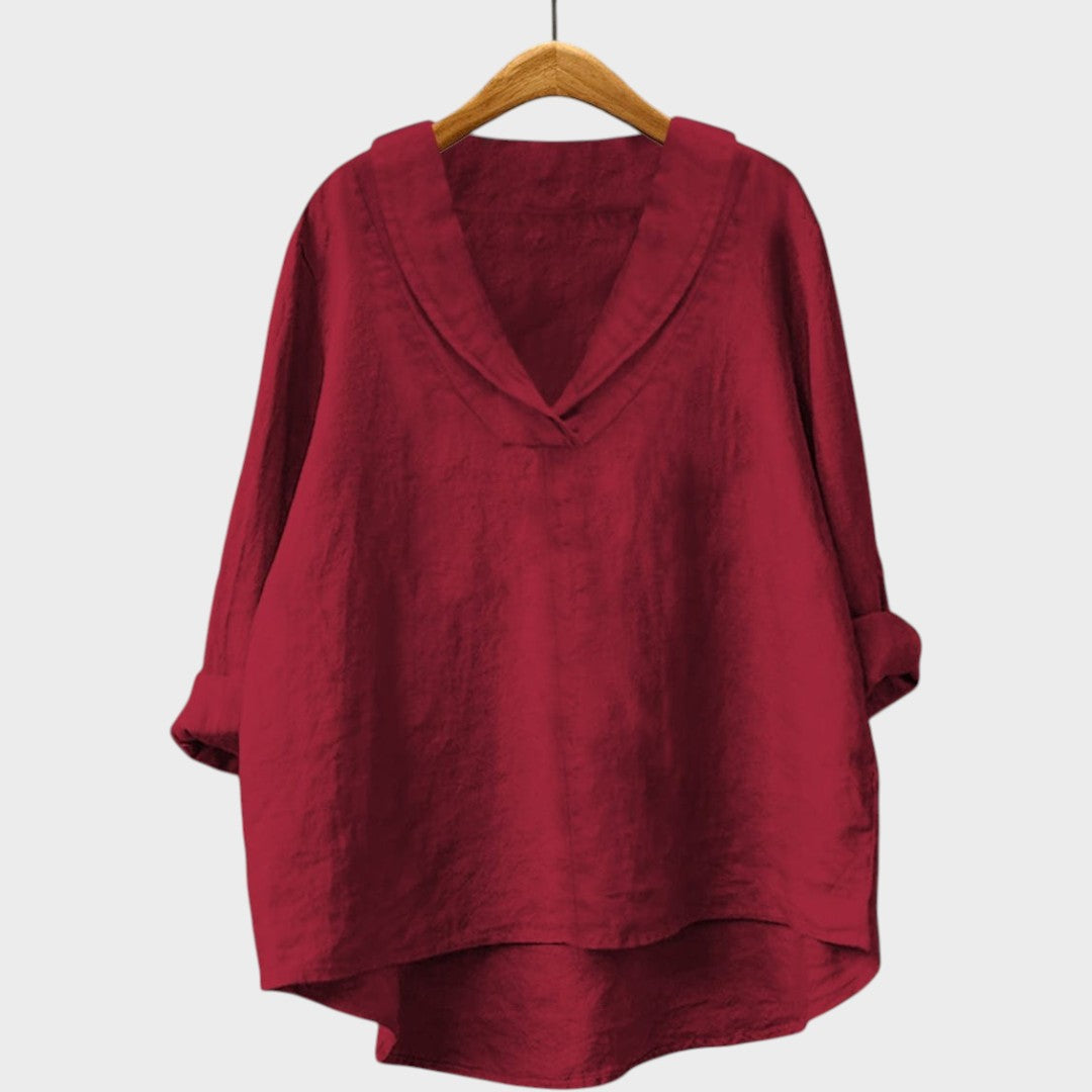 Joaquina | Blusa Oversize con Cuello en V