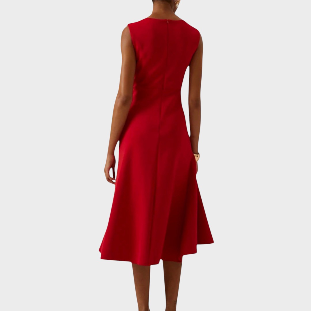 Pía | Vestido Drapeado Corte A