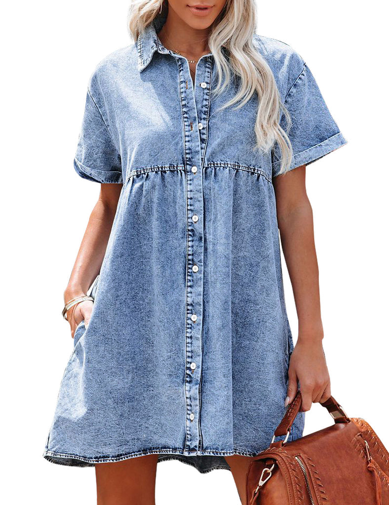 Juana | Vestido Camisero de Jean