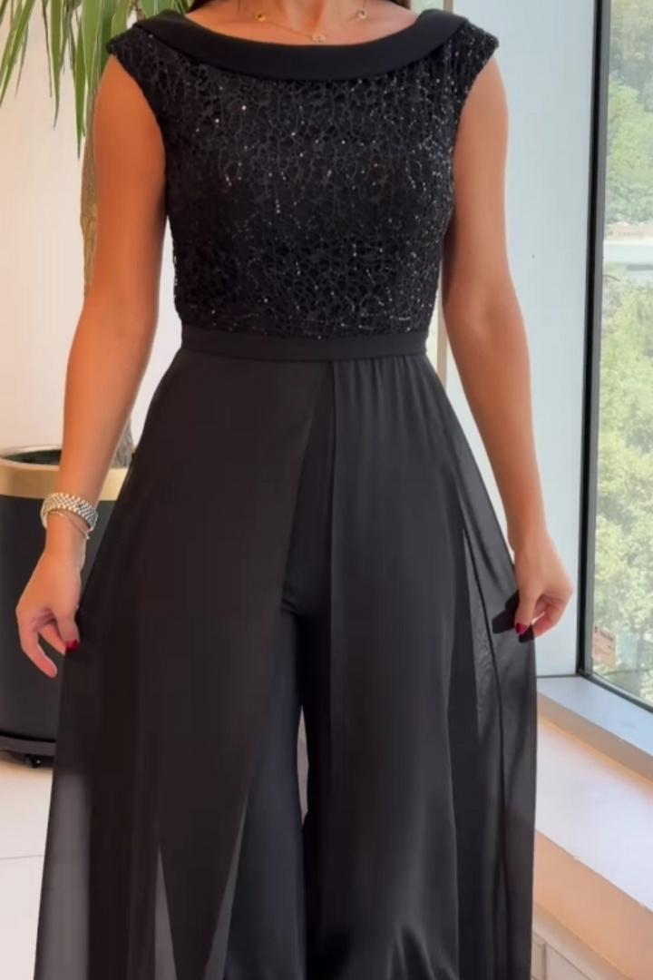 Mono de Tul Texturizado Fontella – Mono de Noche Elegante
