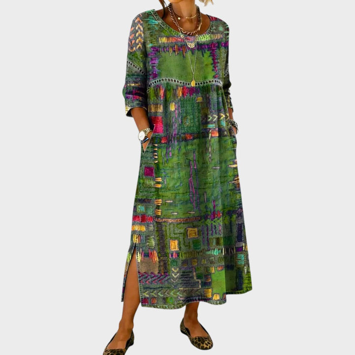 Fátima | Vestido Maxi Boho Estampado