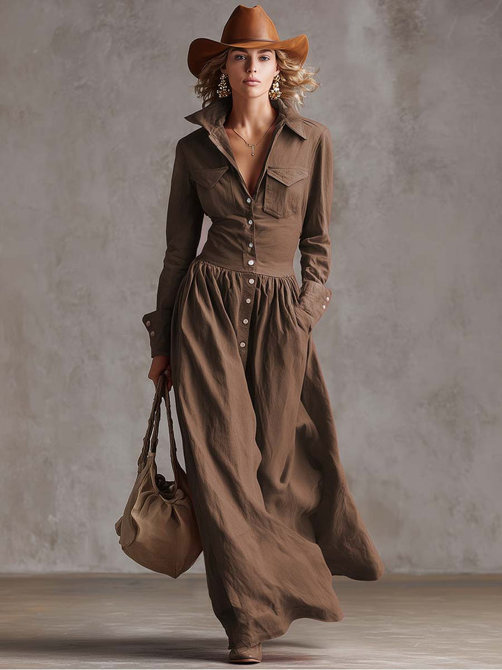 Priscila | Vestido Midi Camisero Clásico