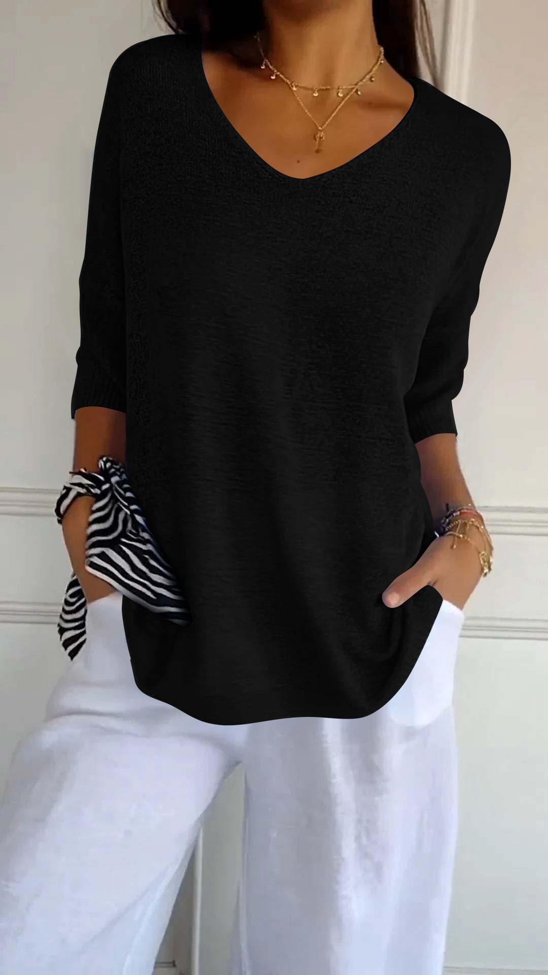 Lauren | Top Casual de Cuello en V para Mujeres