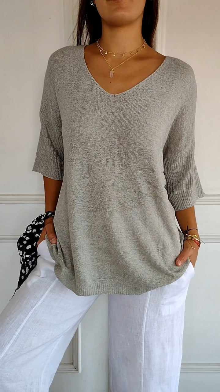 Lauren | Top Casual de Cuello en V para Mujeres