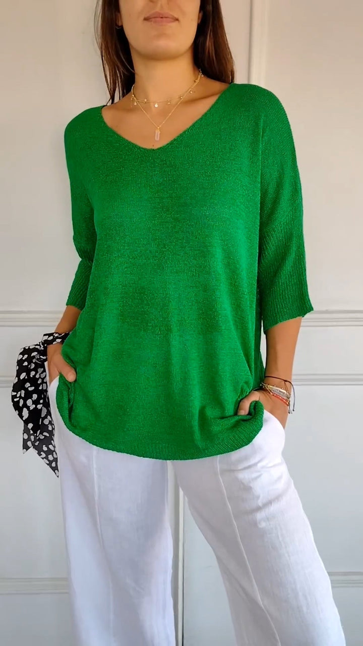 Lauren | Top Casual de Cuello en V para Mujeres