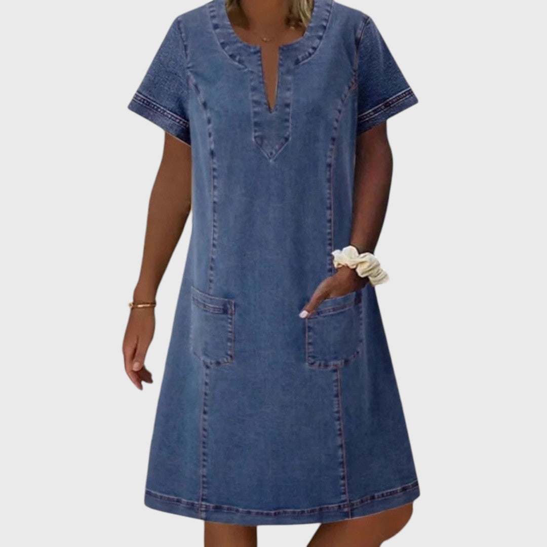 Tamara | Vestido de Jean con Escote en V