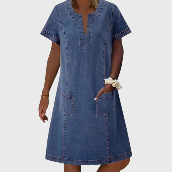 Tamara | Vestido de Jean con Escote en V
