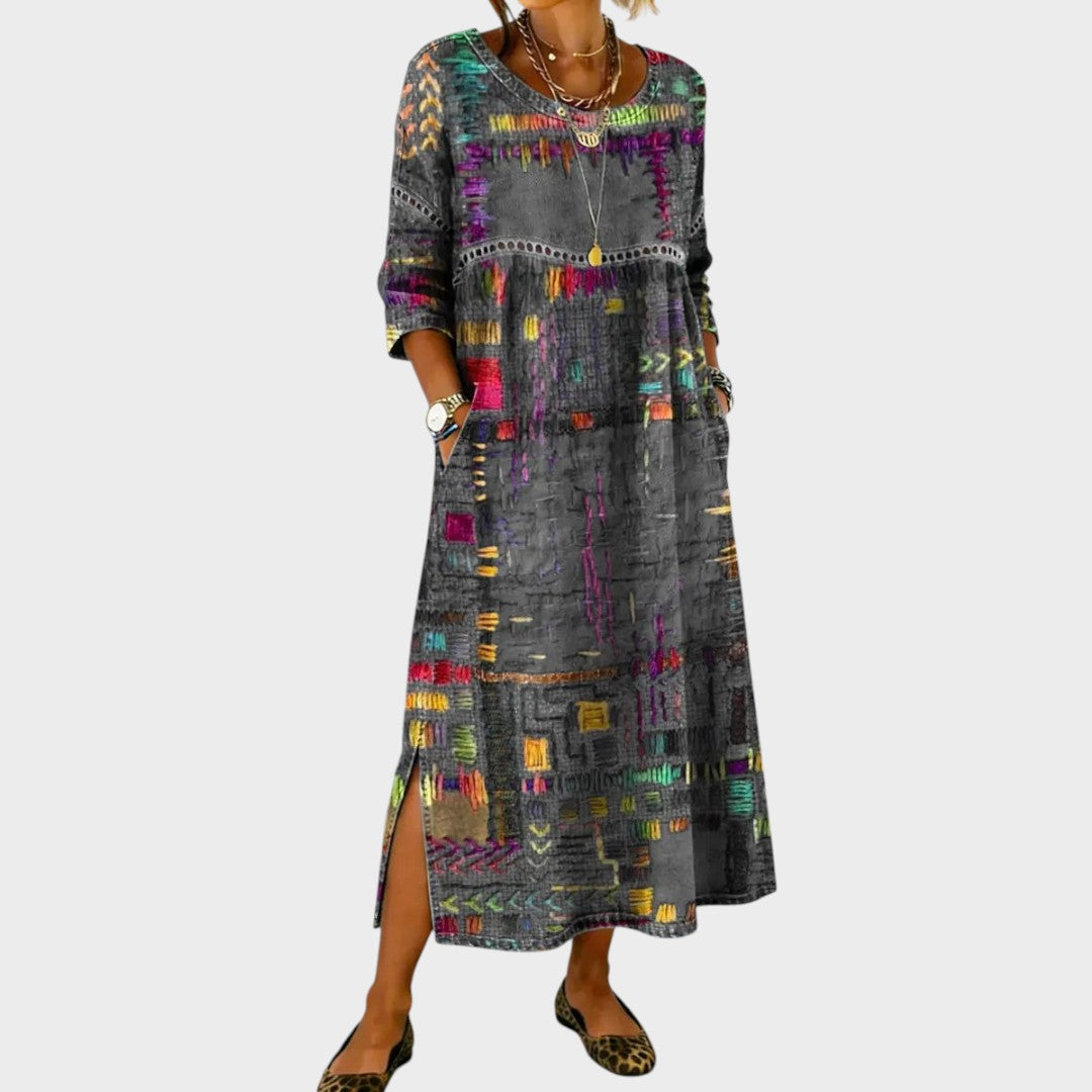 Fátima | Vestido Maxi Boho Estampado
