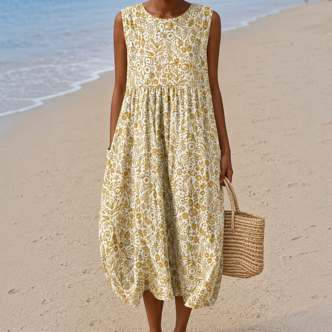 Lucy | Vestido de playa suelto con estampado