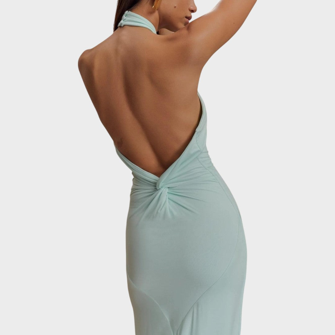Mía | Vestido Largo con Escote Halter
