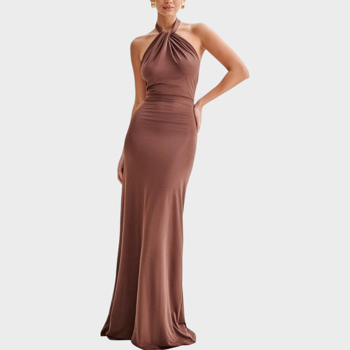 Mía | Vestido Largo con Escote Halter