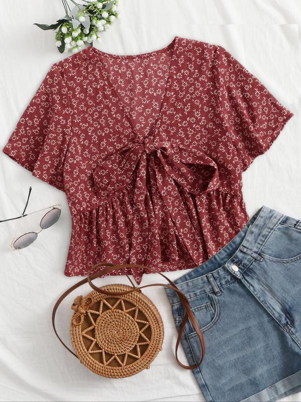 Top Flowy de Verano Casual Althea con Escote en V – Top Veraniego Elegante y Fresco