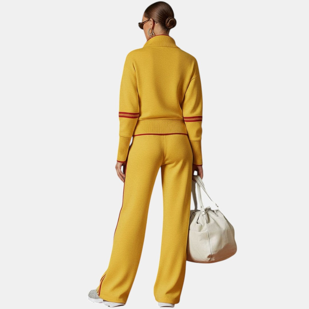 Rosaura | Conjunto de Blusa y Pantalón de Piernas Anchas