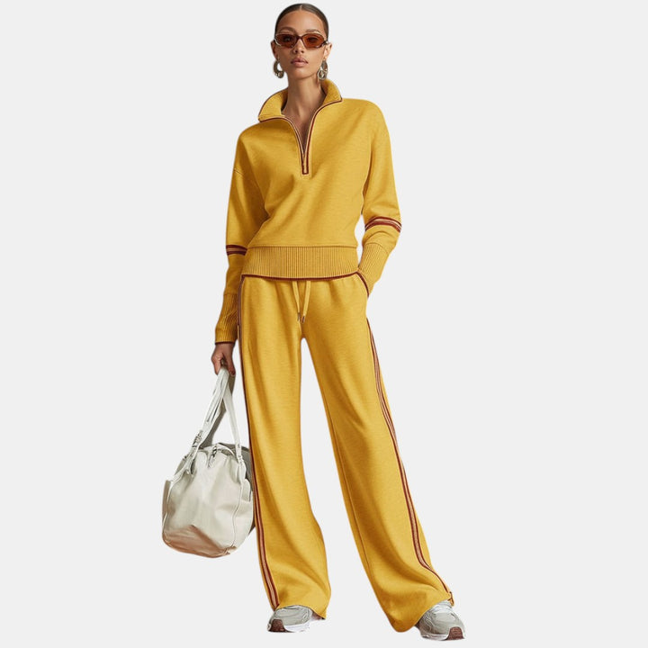Rosaura | Conjunto de Blusa y Pantalón de Piernas Anchas