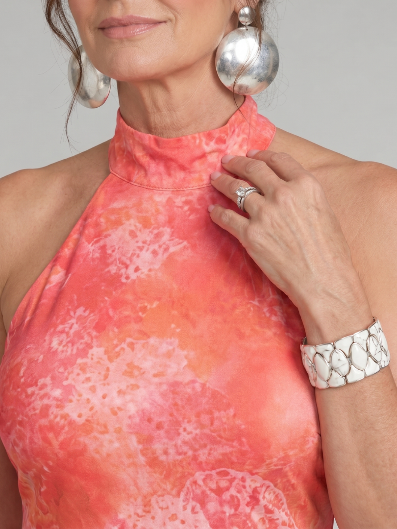 Juana | Vestido Largo Halter Estampado