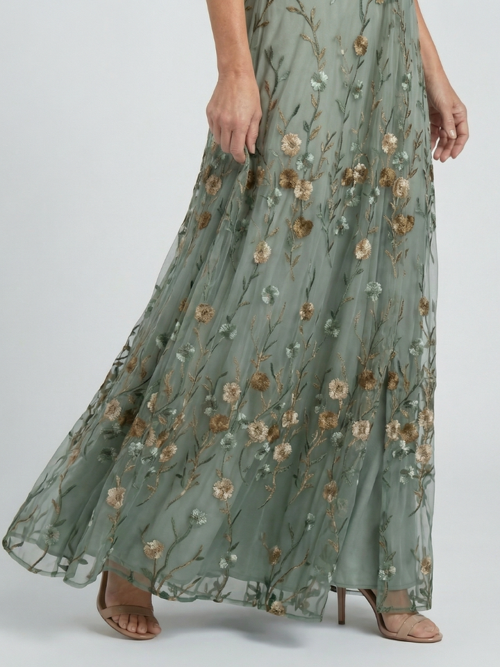 Jazmín | Vestido Halter Floral Fluido