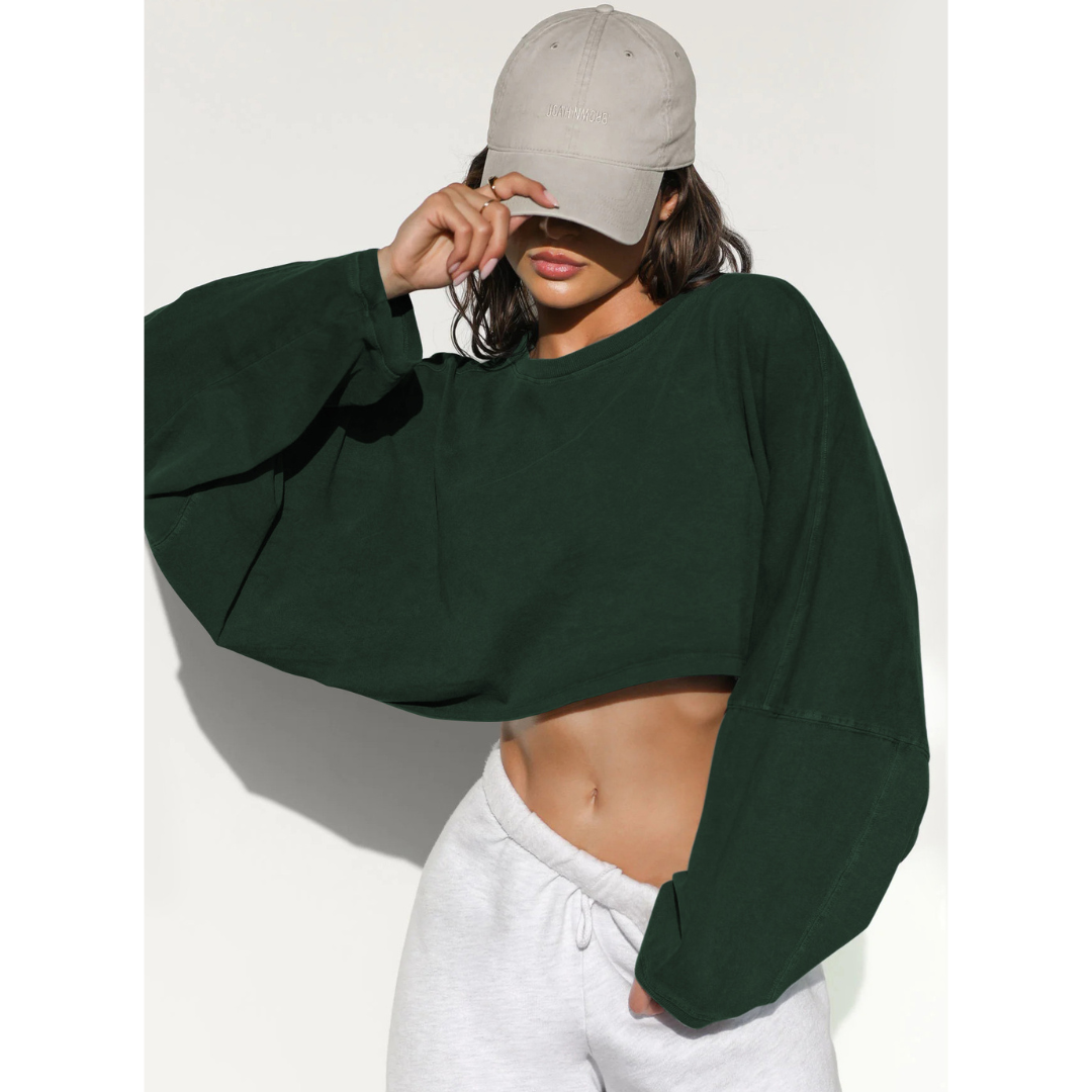 Skye | Sudadera recortada casual para mujeres