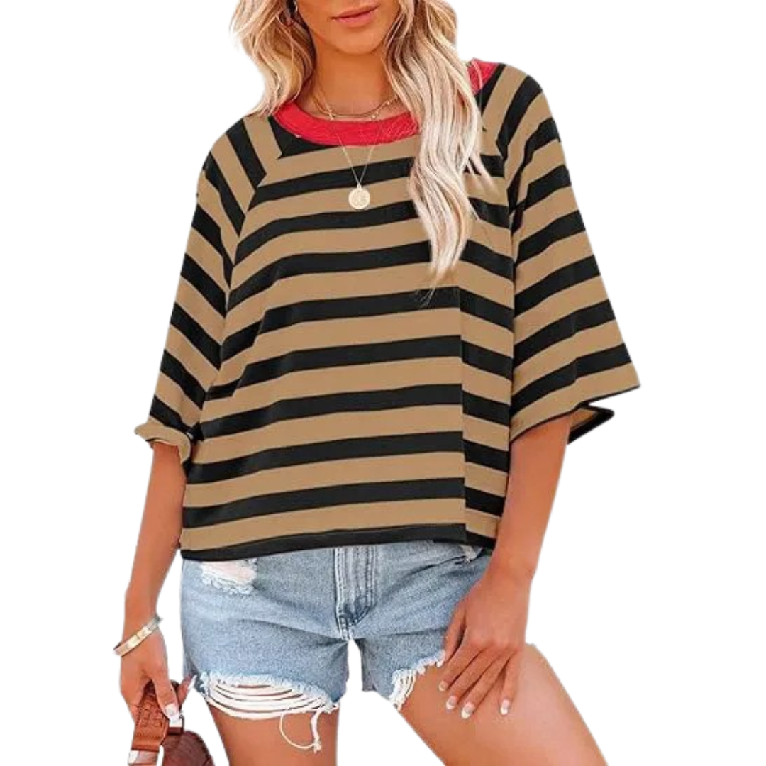 Maosie | Top de Verano de Cuello Redondo Holgado y a la Moda