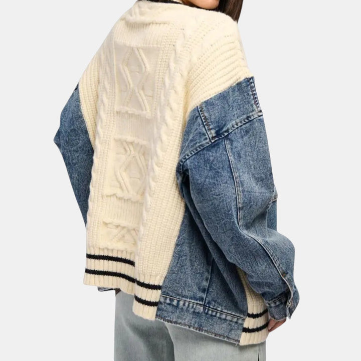 Flannery | Cárdigan Denim Patchwork