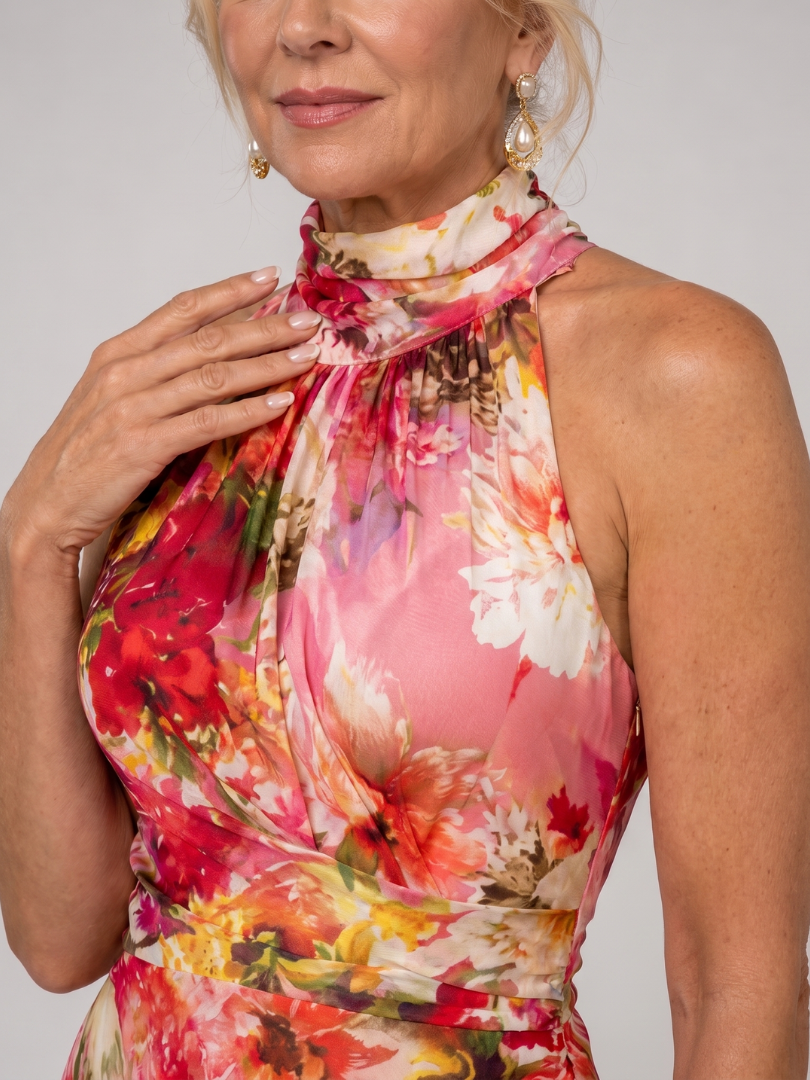 Lara | Vestido Largo Halter Floral