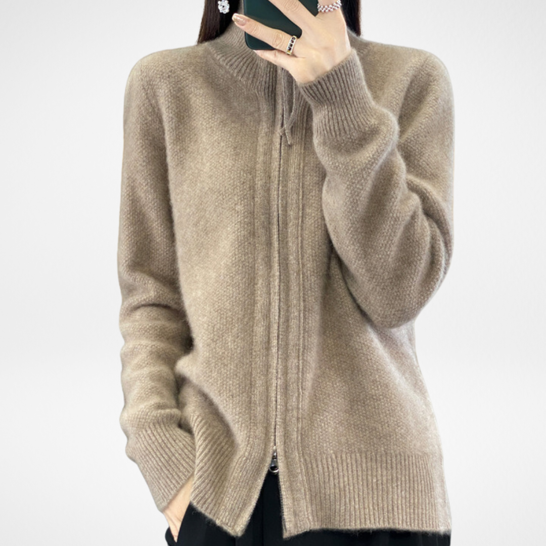 Katrina | Cardigan Minimalista con Cremallera