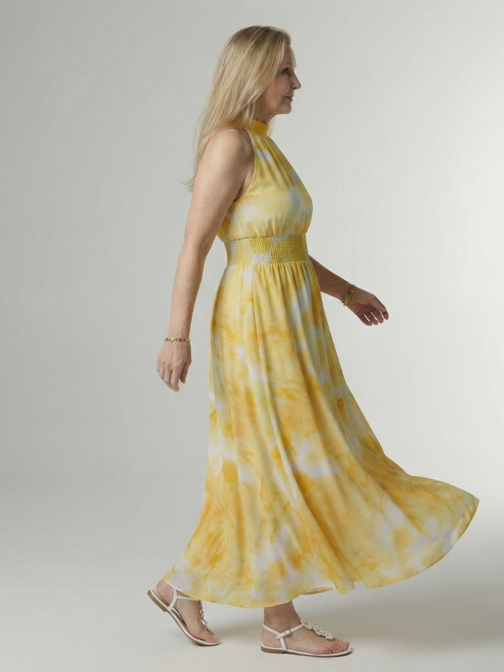 Giuliana | Vestido Midi Halter Fruncido