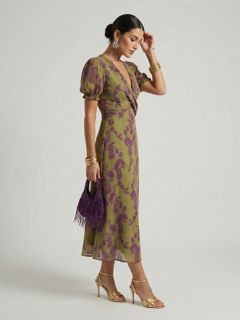 Celina | Vestido Midi Floral Relajado