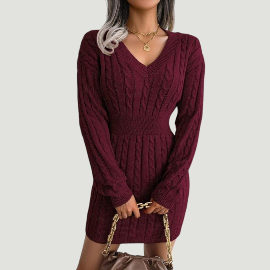 Holly | Vestido Suéter Cable Knit