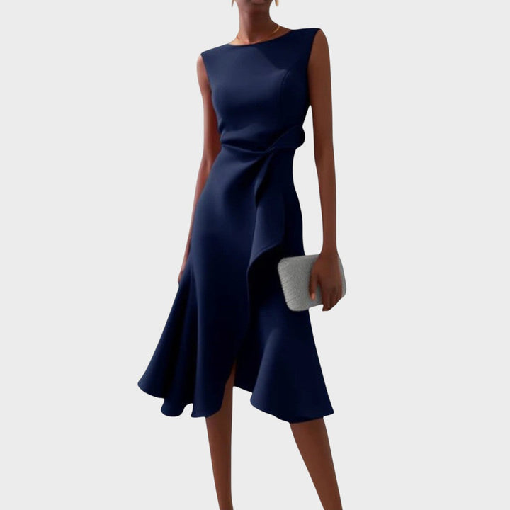 Pía | Vestido Drapeado Corte A