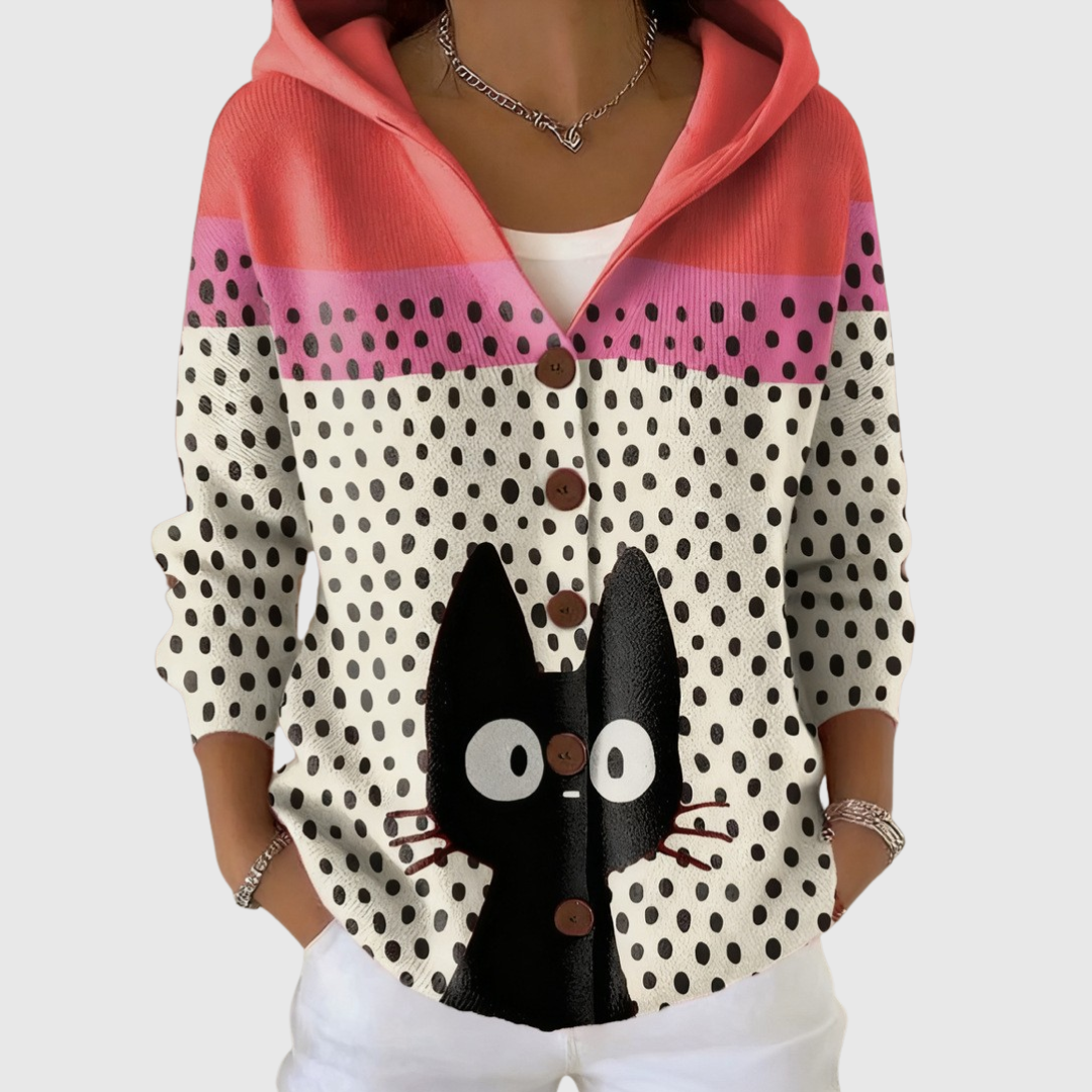 Mariela | Cárdigan con Capucha Gatito Pop