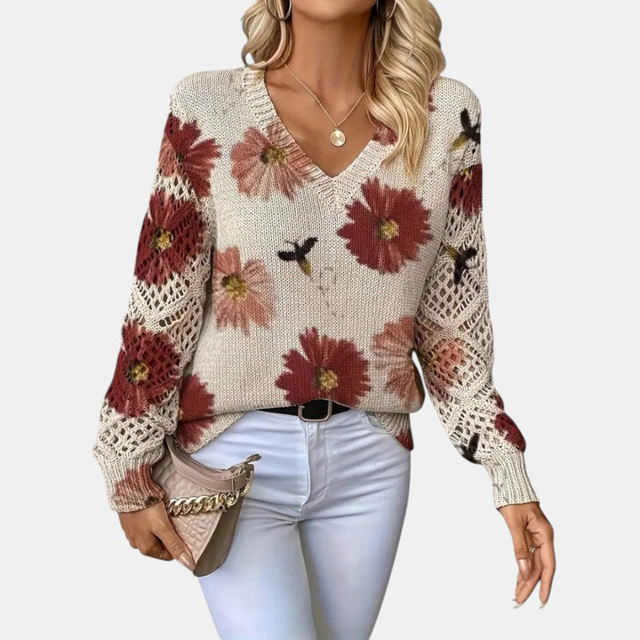 Leilani | Suéter Floral de Punto