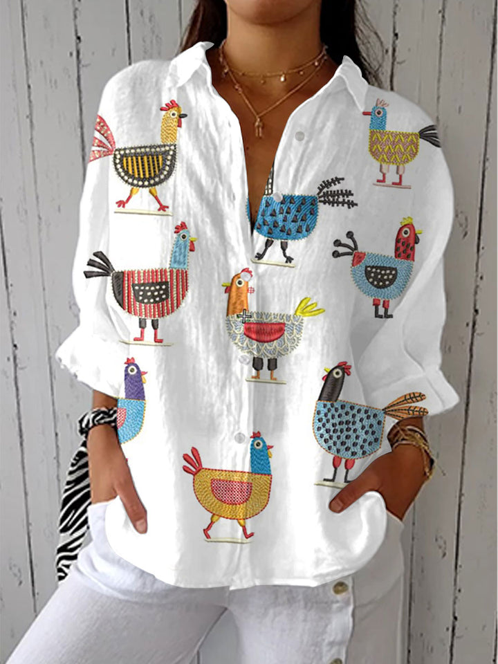 Helen | Blusa Juguetona de Gallina