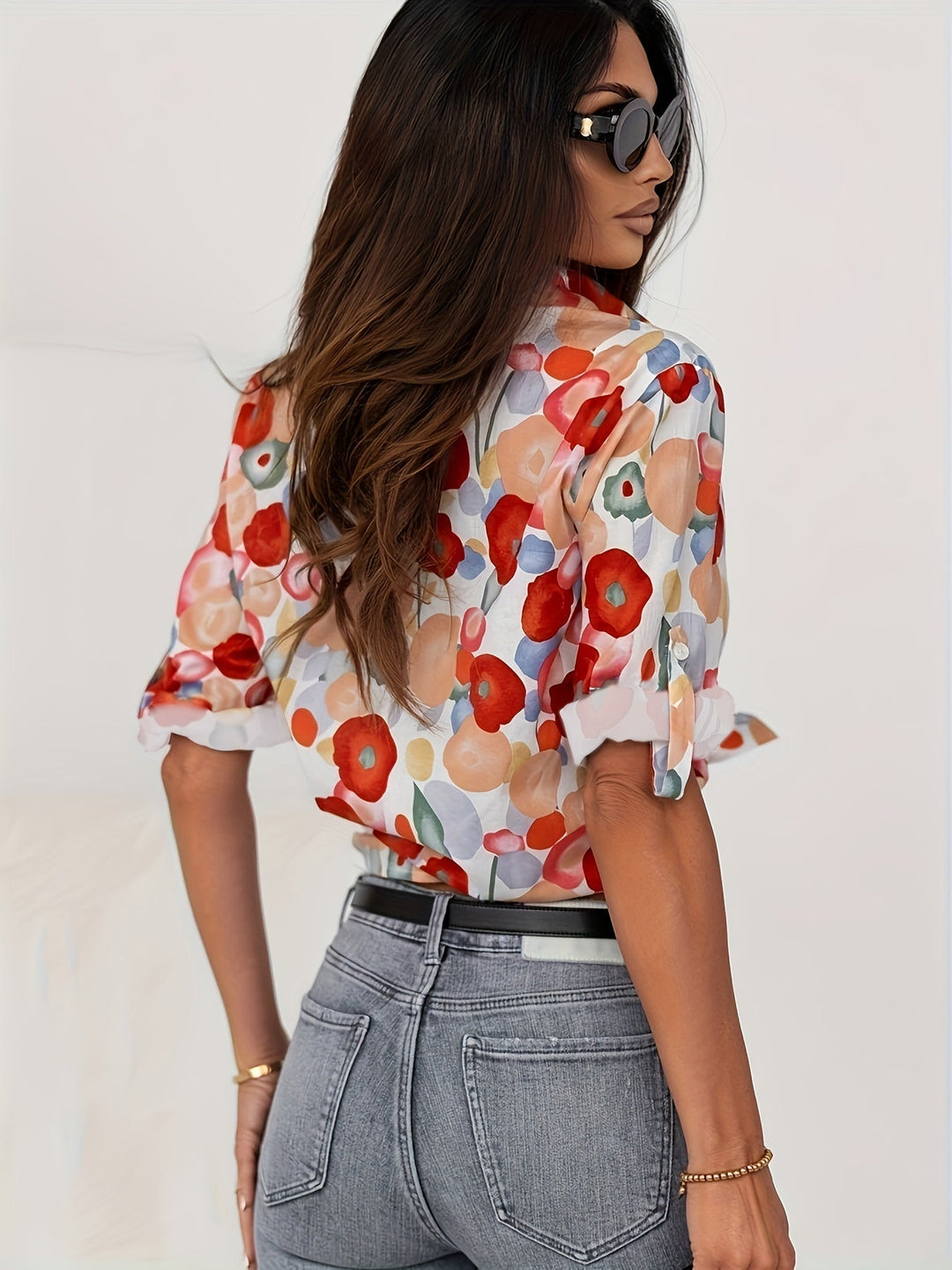 Haydée | Blusa Floral con Botones