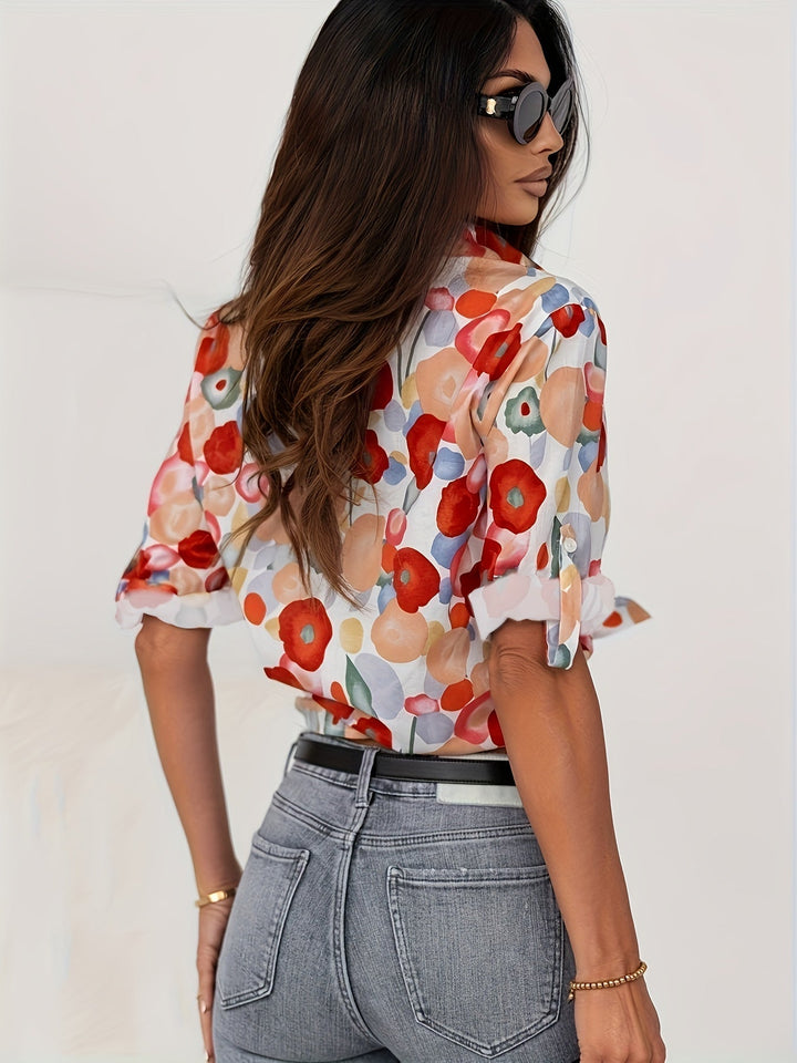 Haydée | Blusa Floral con Botones