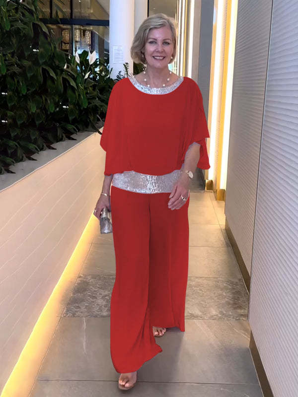 Conjunto Elegante Nessa | Top Relajado y Pantalones de Pierna Ancha