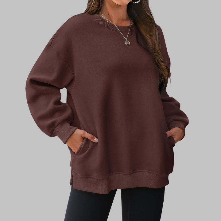 Medgi | Suéter de manga larga oversized con cuello redondo