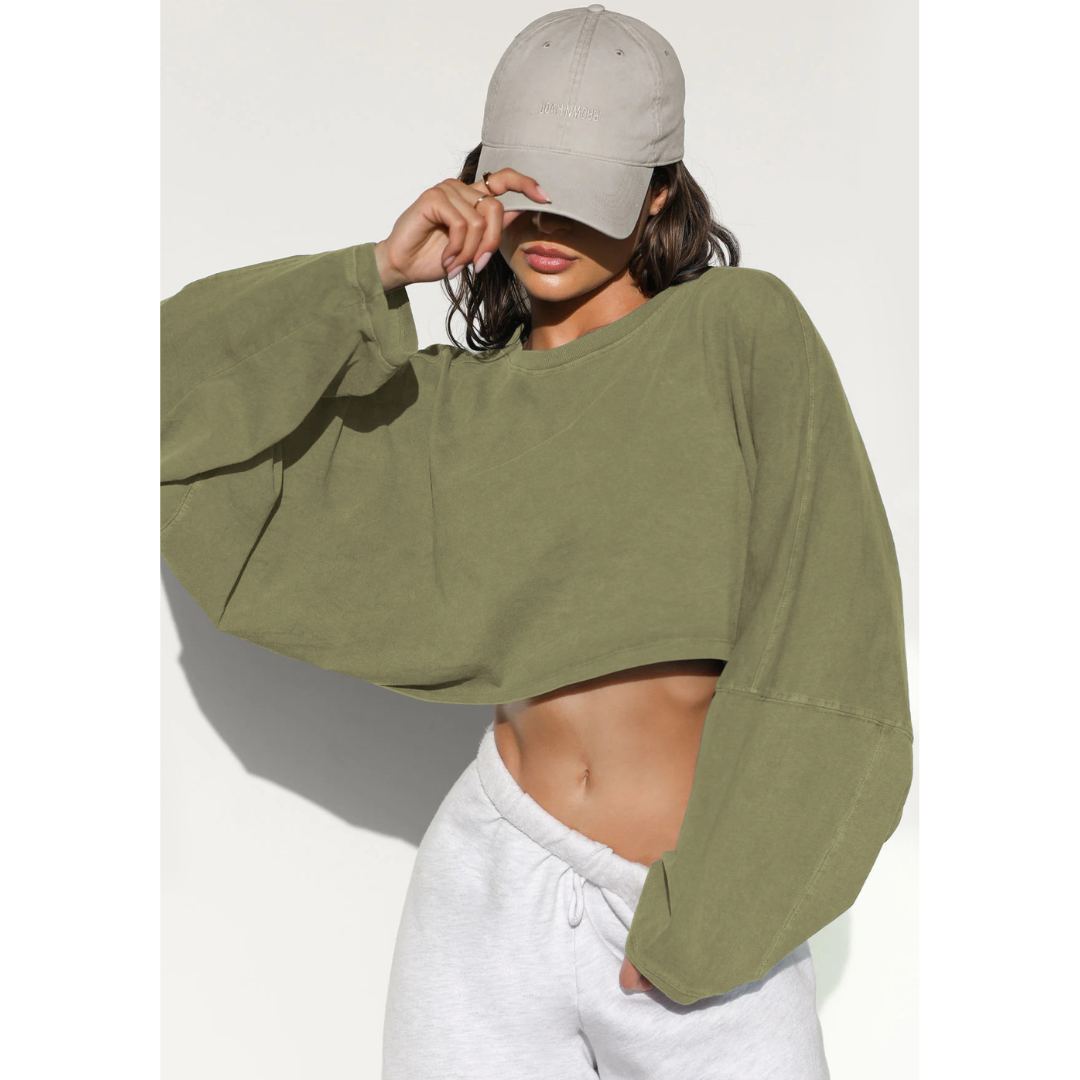 Skye | Sudadera recortada casual para mujeres
