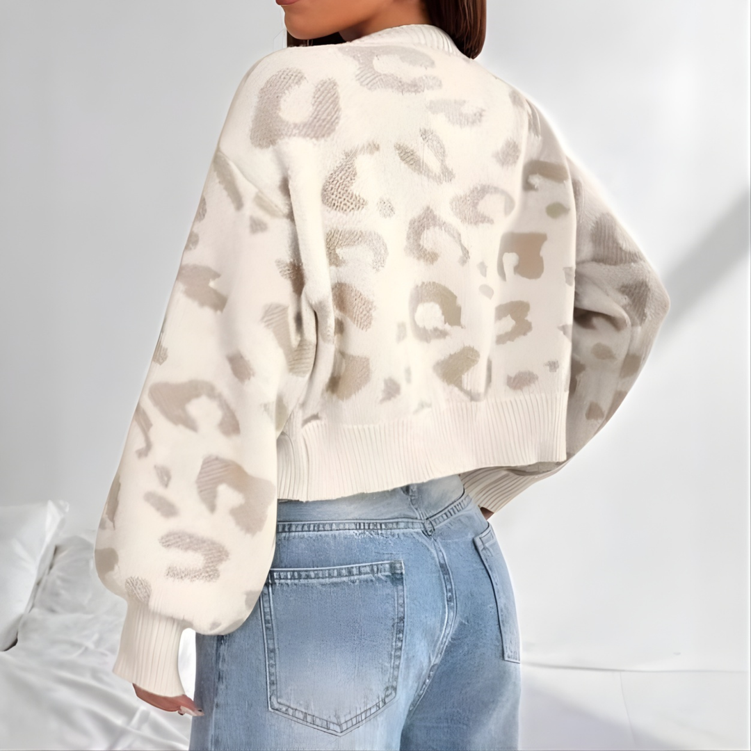 Avia | Cárdigan Leopardo Manga Farol