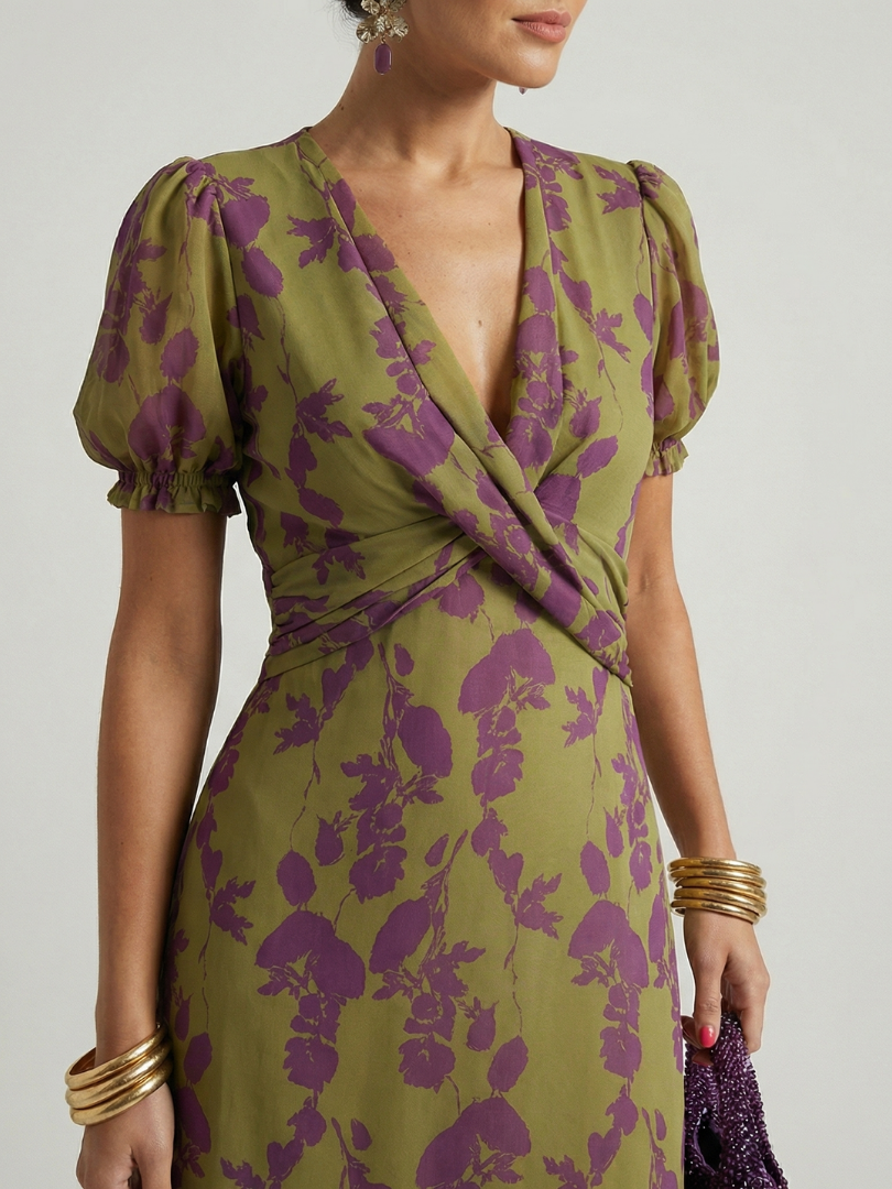 Celina | Vestido Midi Floral Relajado