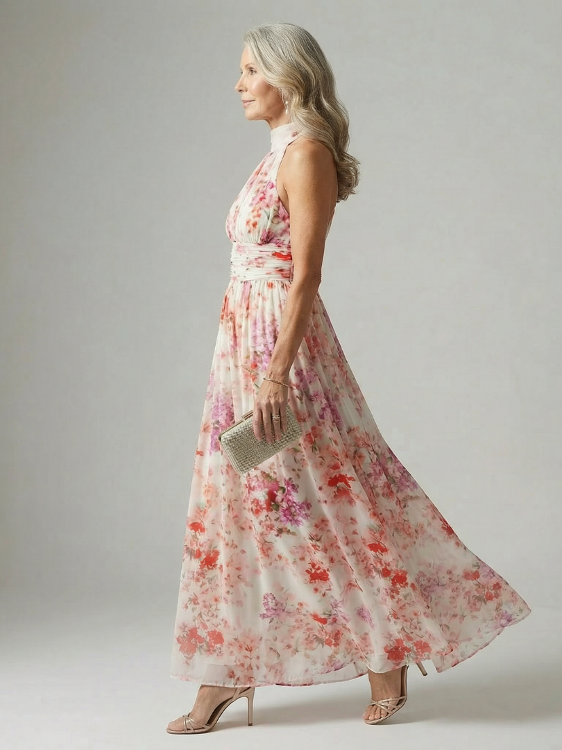 Victoria | Vestido Largo Floral Fluido