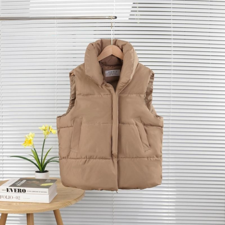 Alula | Chaqueta acolchada sin mangas de cuello alto y oversized