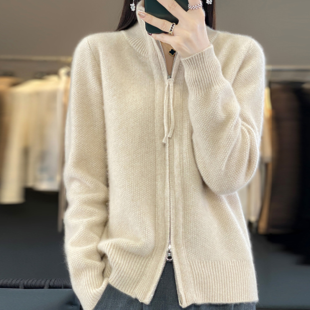 Katrina | Cardigan Minimalista con Cremallera