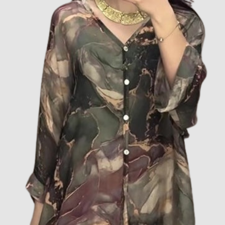 Aurora | Conjunto Elegante Impreso de Dos Piezas – Conjunto Floral de Comodidad