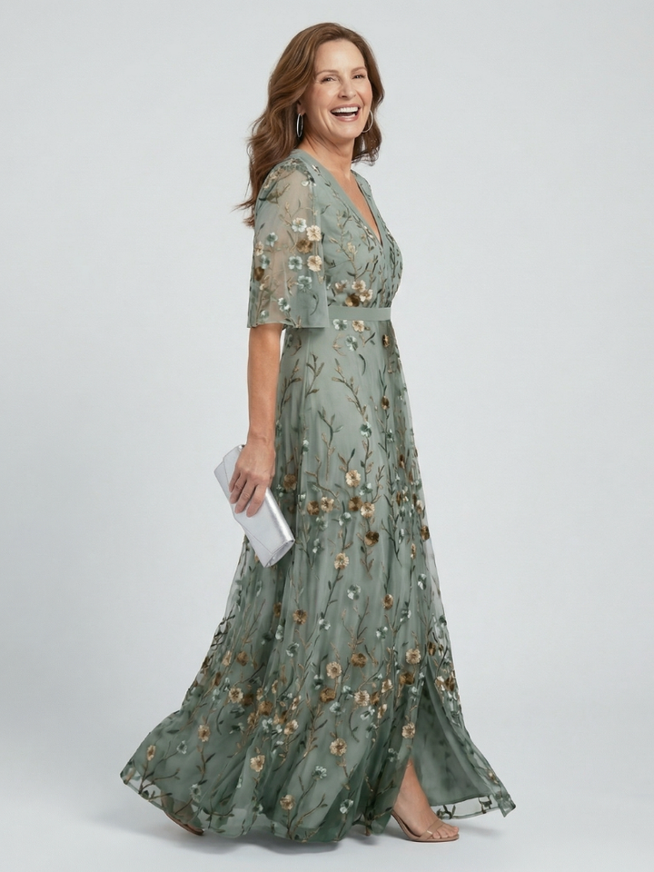 Jazmín | Vestido Halter Floral Fluido