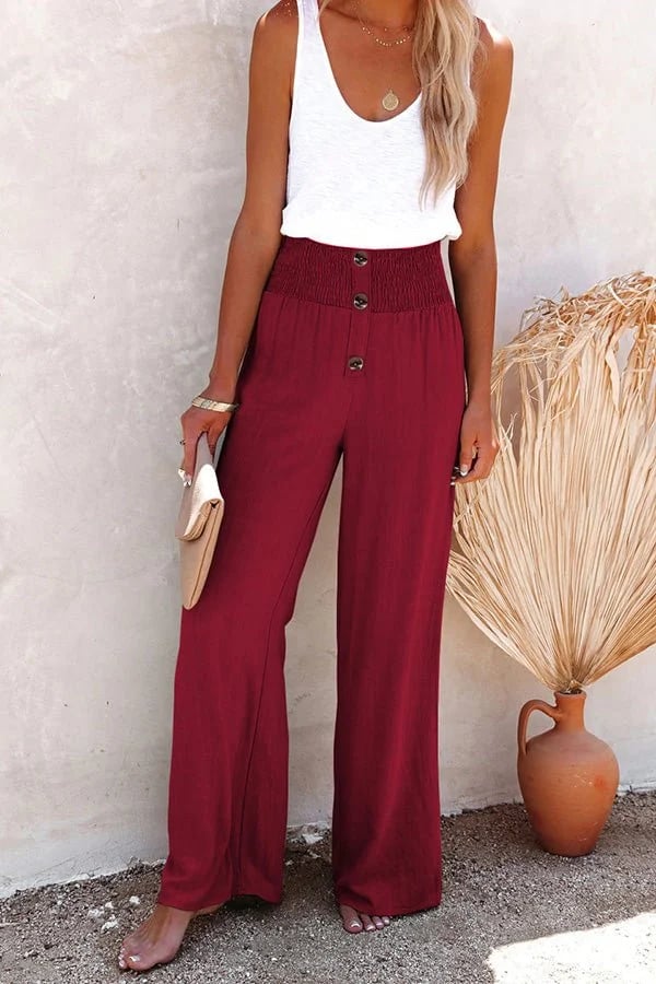 Riana | Pantalón Suelto de Cintura Alta