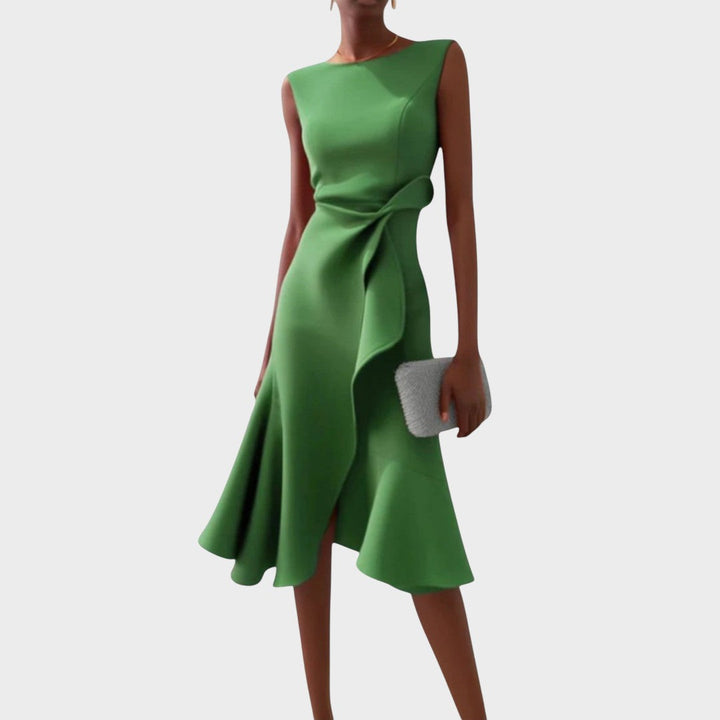 Pía | Vestido Drapeado Corte A