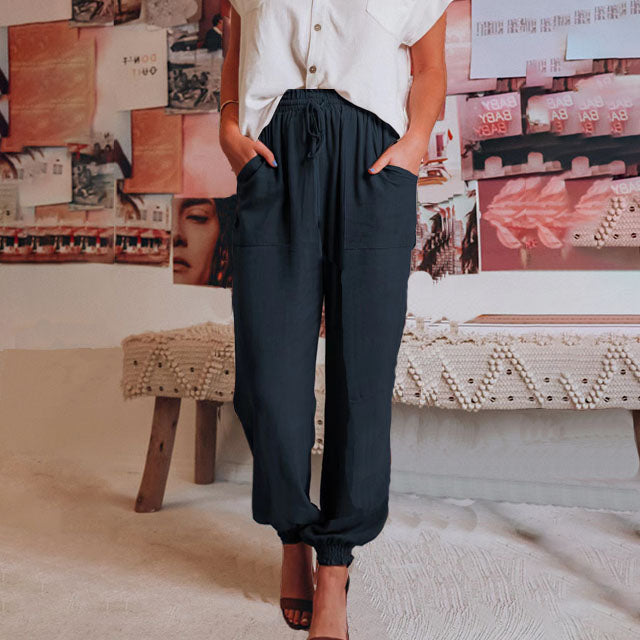 Kaeli | Pantalones de chándal elegantes con cordón