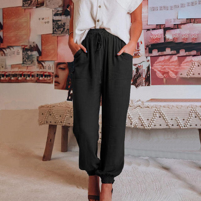 Kaeli | Pantalones de chándal elegantes con cordón