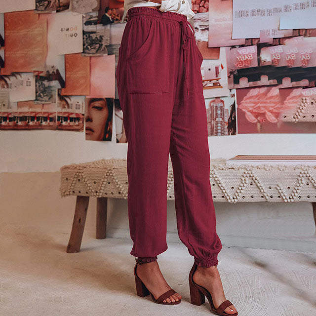 Kaeli | Pantalones de chándal elegantes con cordón